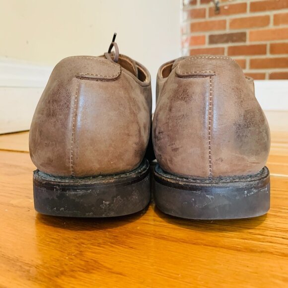 Allen Edmonds Corporate Casuals Khaki Suede Oxford Shoes Size 8.5 - Picture 5 of 13